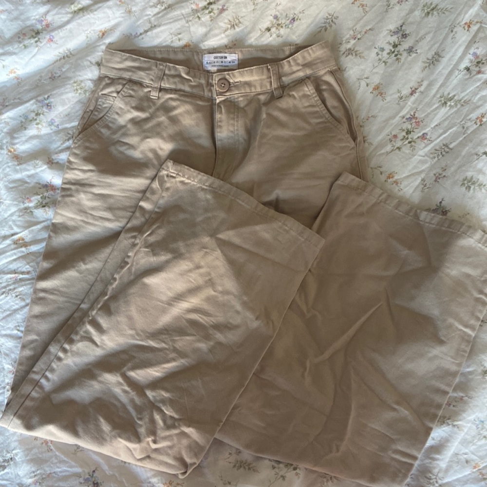 Cotton On Tan Wide Leg Pants